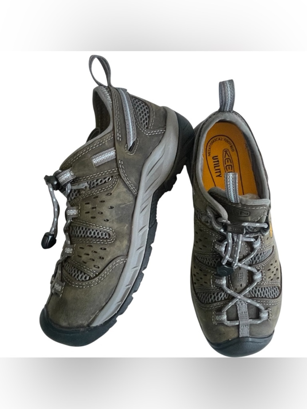 Keen Utility WMNS F2413-18 Steel-Toed Work Utility Shoes Green/Gray US 7.5W EU38